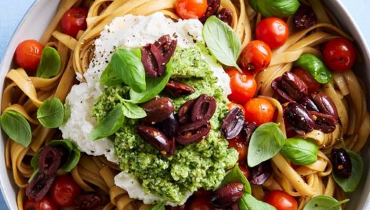 Zesty Pesto Fettuccine