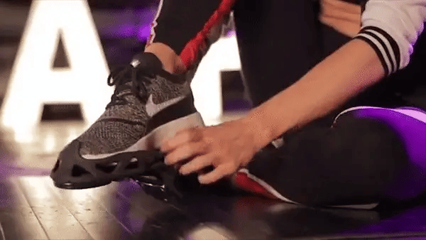 Tapping in Nike shoes on Make a GIF